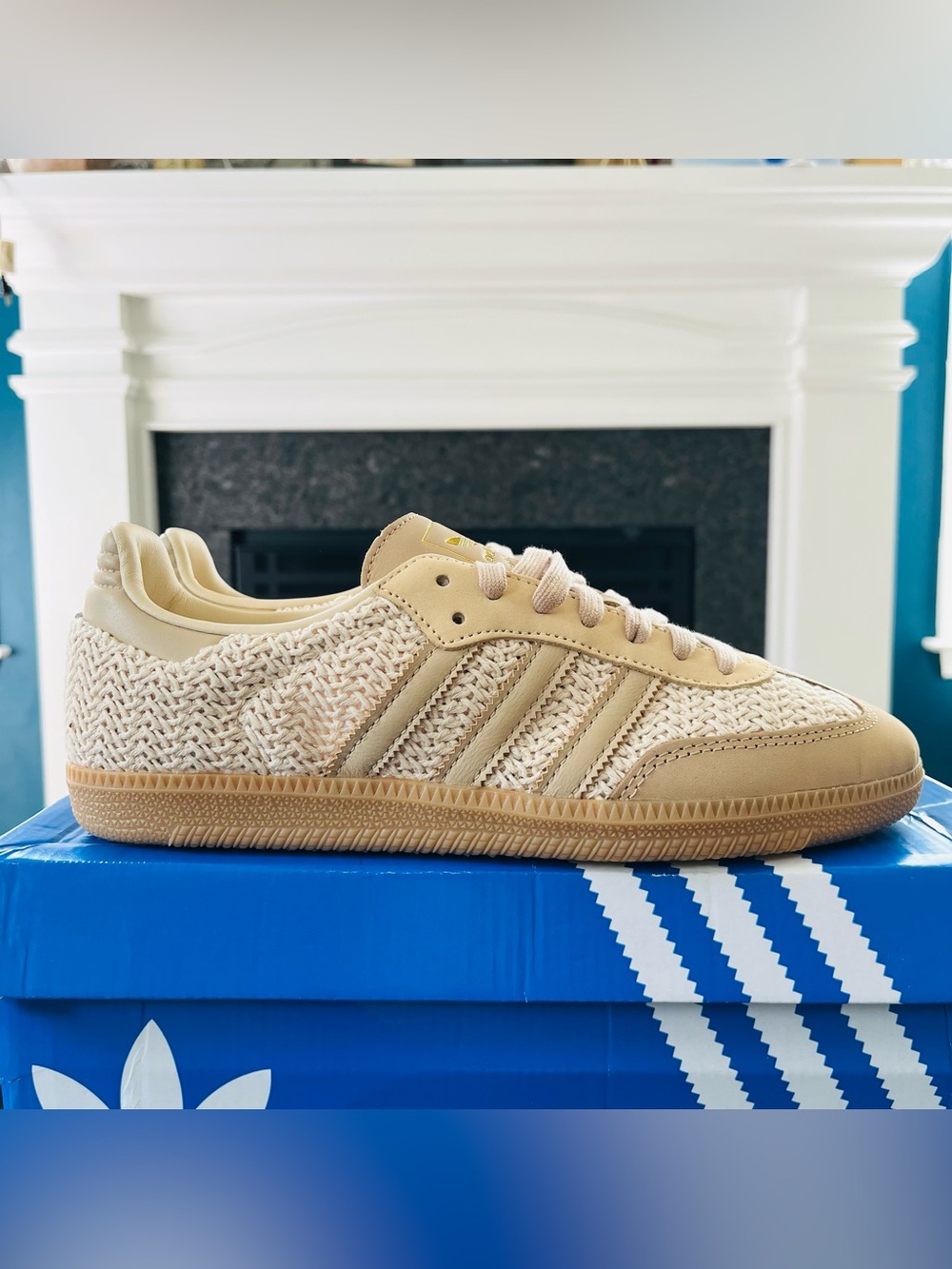 Sz 8.5 adidas Womens Samba OG Knit Pack - Sand Strata JR9446 Women’s